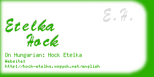 etelka hock business card